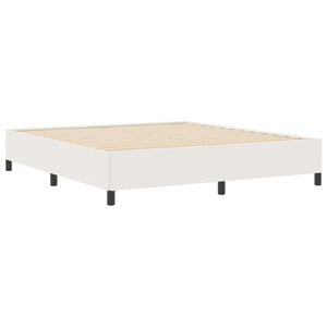 Boxspringbett Creme 200x200 cm Cordstoff