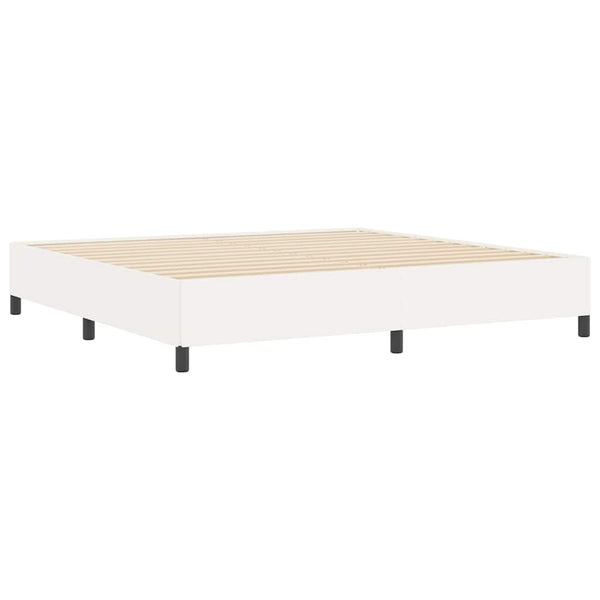 Boxspringbett Creme 200x200 cm Cordstoff