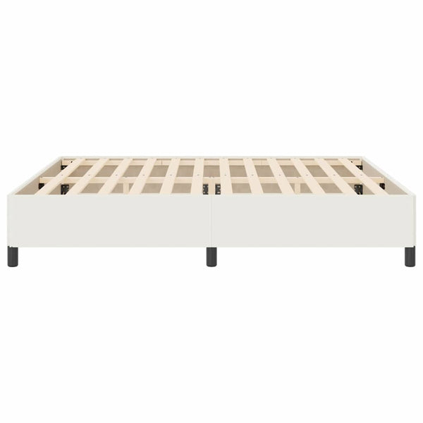 Boxspringbett Creme 200x200 cm Cordstoff