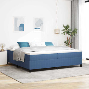 Boxspringbett Blau 200x200 cm Cordstoff