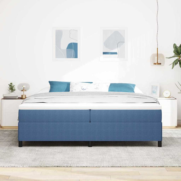 Boxspringbett Blau 200x200 cm Cordstoff