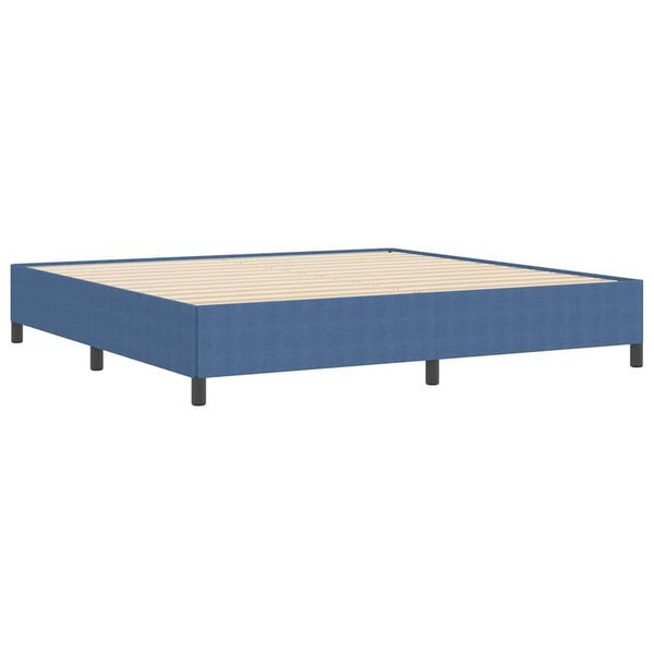 Boxspringbett Blau 200x200 cm Cordstoff