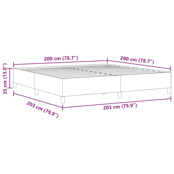 Boxspringbett Blau 200x200 cm Cordstoff