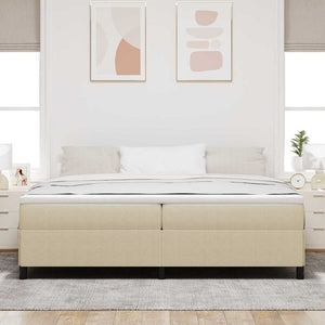 Boxspringbett 200x200 cm Grau-Grün Cordstoff