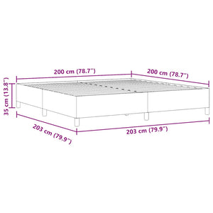 Boxspringbett 200x200 cm Grau-Grün Cordstoff
