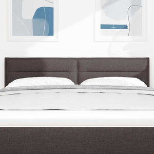 Dunkelbraunes Stoff-Kopfteil 160 cm