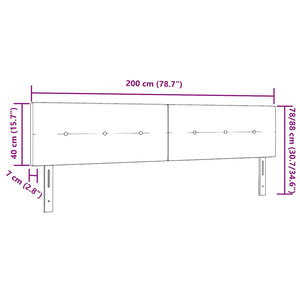 Höhenverstellbares Kopfteil Schwarz 200 cm