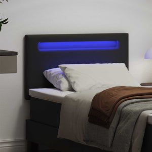 LED Kopfteil Schwarz 90cm