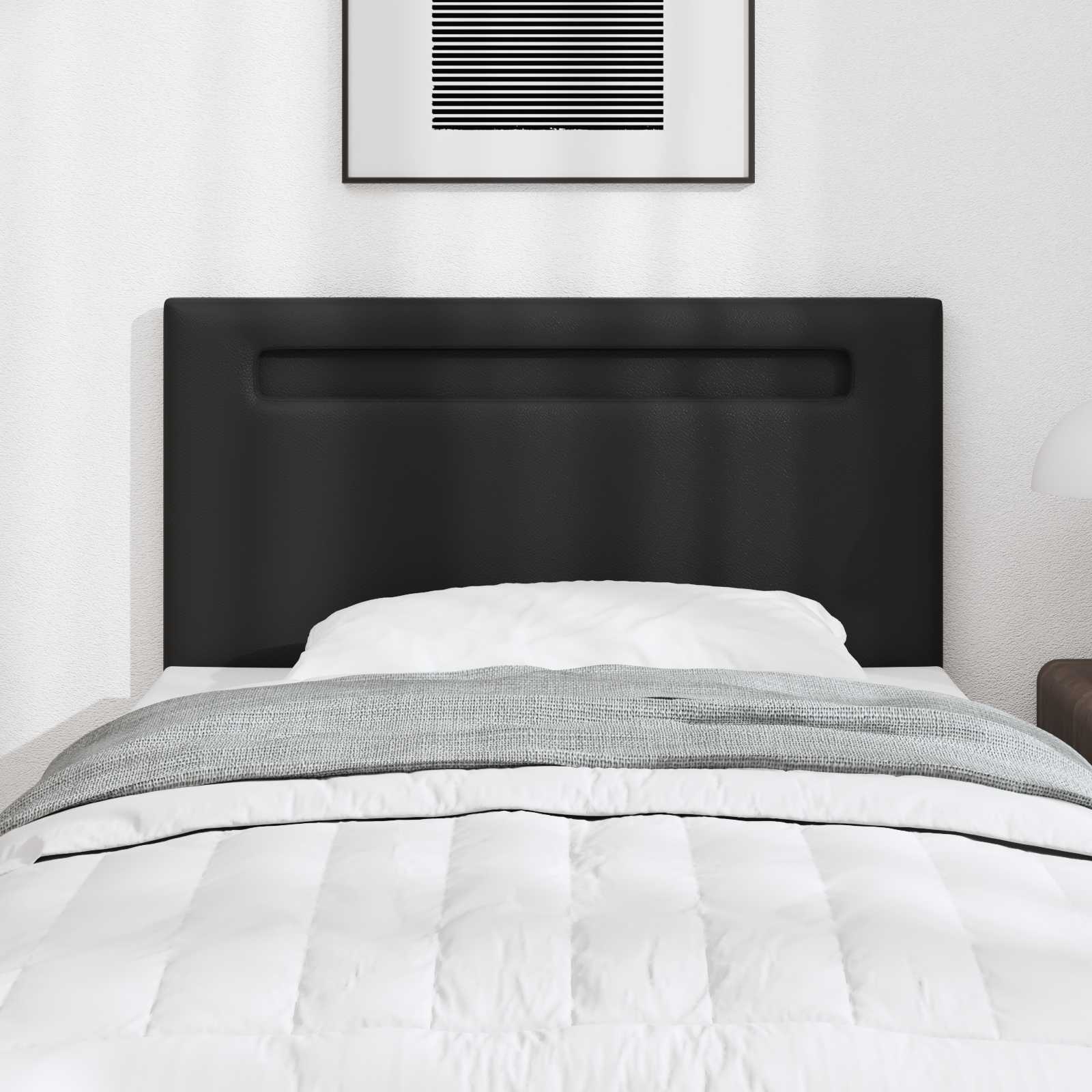 LED Kopfteil Schwarz 90cm