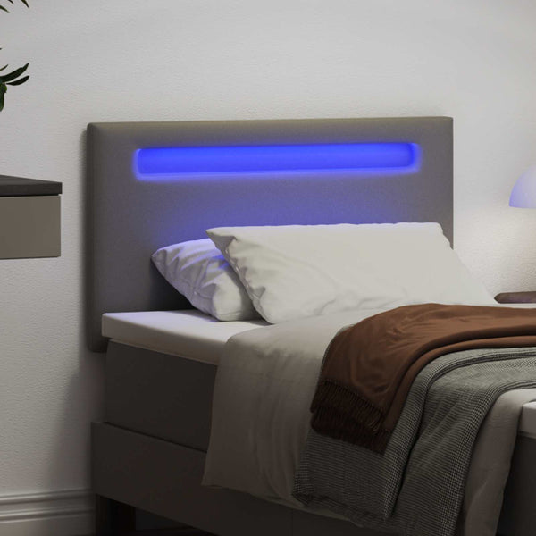 LED Kopfteil Grau 90cm
