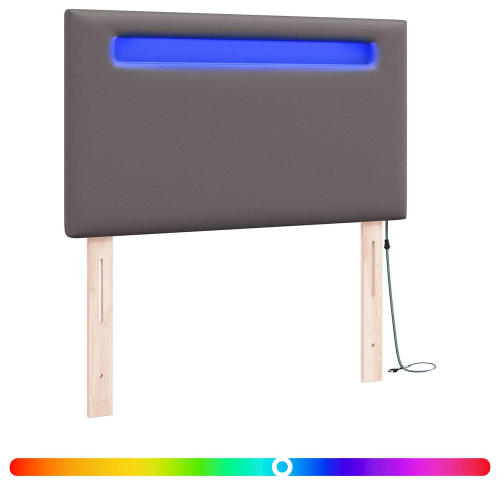 LED Kopfteil Grau 90cm