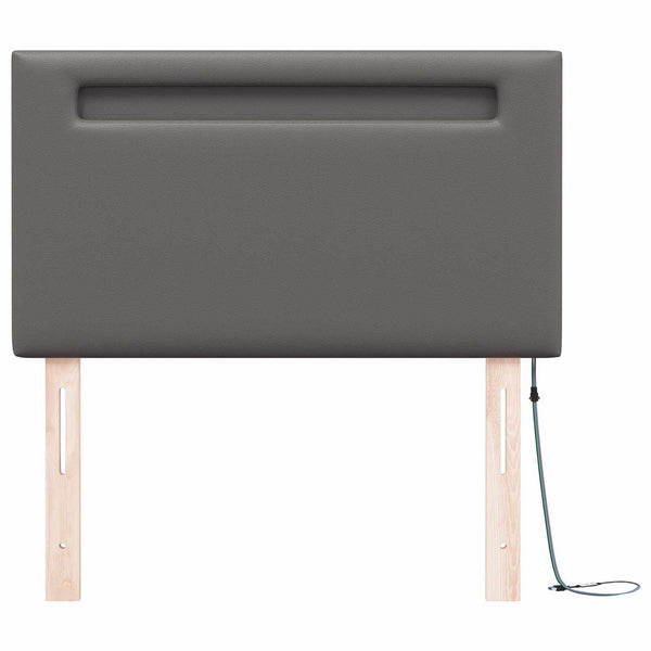 LED Kopfteil Grau 90cm