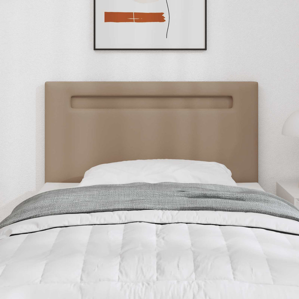 vidaXL Tête de lit LED cappuccino 90 cm en similicuir