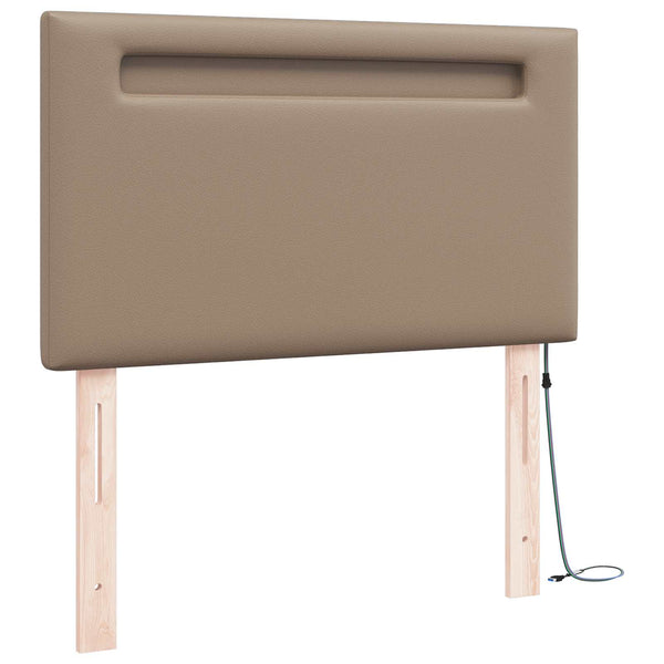 LED Kopfteil Cappuccino 90 cm Kunstleder