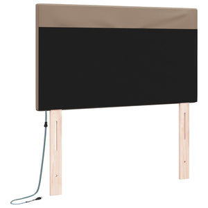 LED Kopfteil Cappuccino 90 cm Kunstleder
