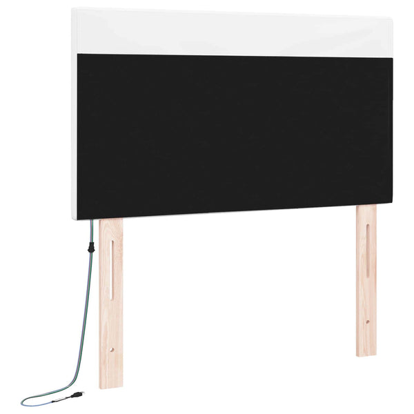 LED Kopfteil Weiß 100cm Kunstleder