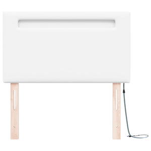 LED Kopfteil Weiß 100cm Kunstleder