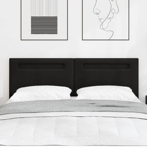 LED Kopfteil Schwarz 144 cm