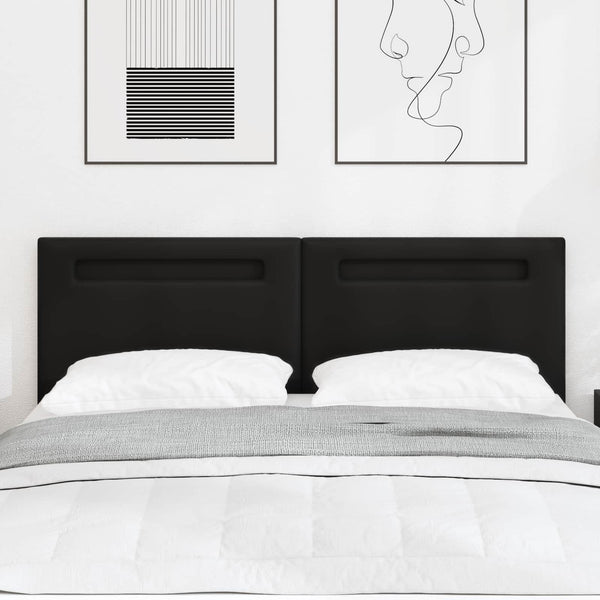 LED Kopfteil Schwarz 160cm