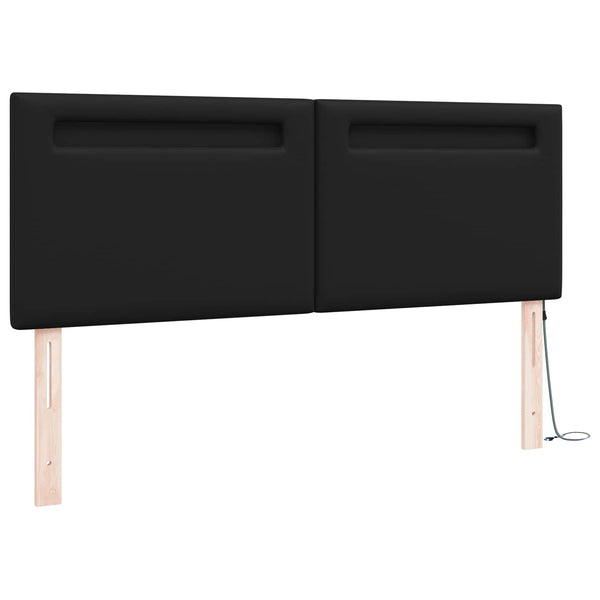 LED Kopfteil Schwarz 160cm