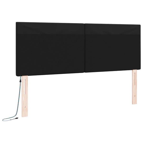 LED Kopfteil Schwarz 160cm