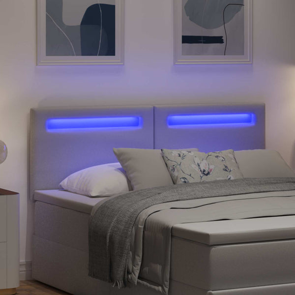 LED Kopfteil Weiß 160cm