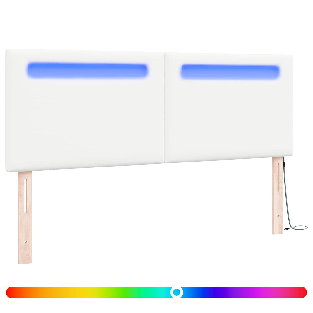 LED Kopfteil Weiß 160cm