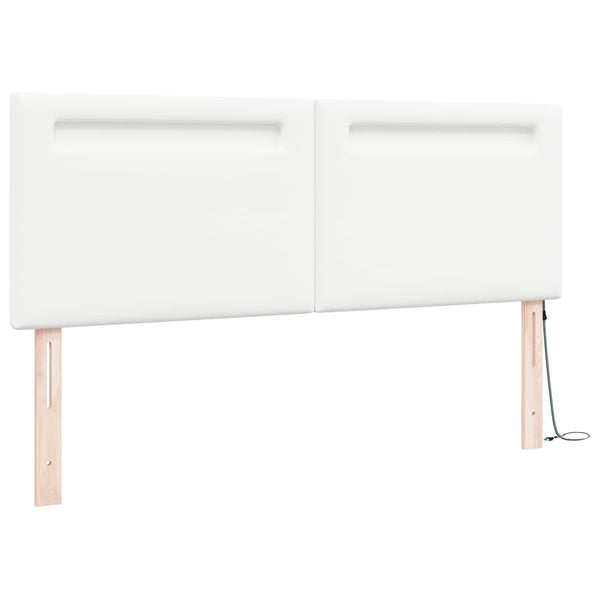 LED Kopfteil Weiß 160cm