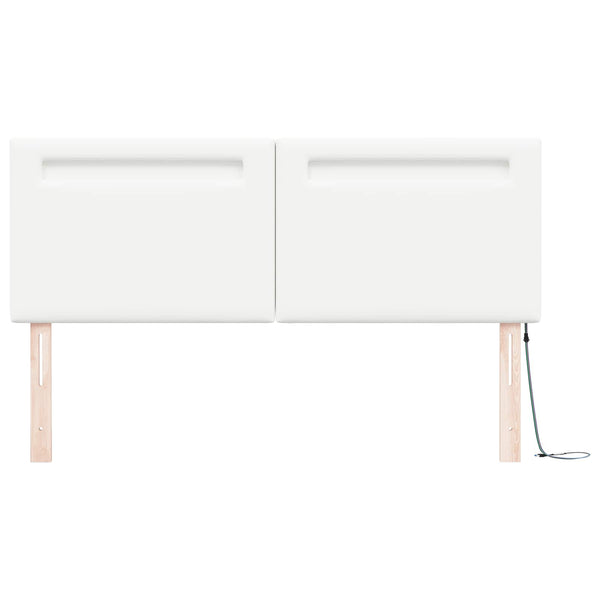 LED Kopfteil Weiß 160cm