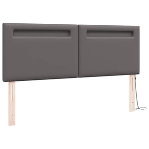 LED Kopfteil Grau 160cm Kunstleder