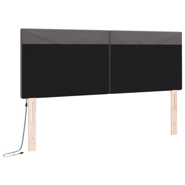 LED Kopfteil Grau 160cm Kunstleder