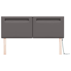 LED Kopfteil Grau 160cm Kunstleder