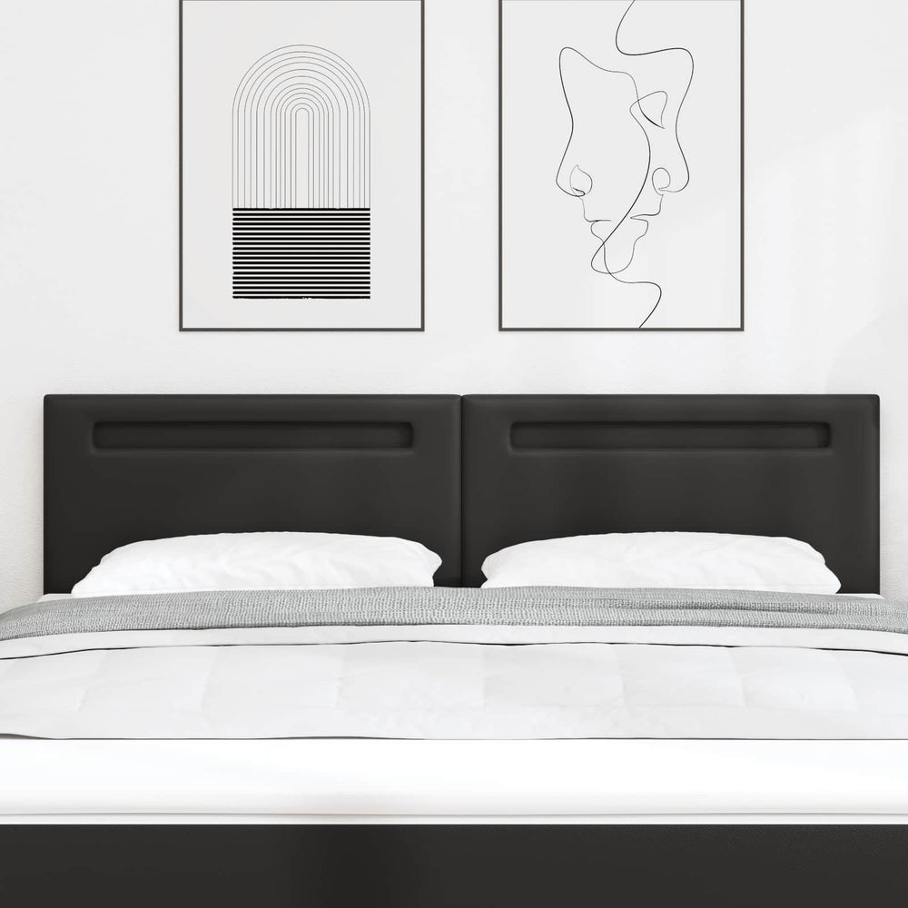 LED Kopfteil Schwarz 180cm