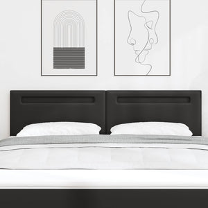 LED Kopfteil Schwarz 180cm