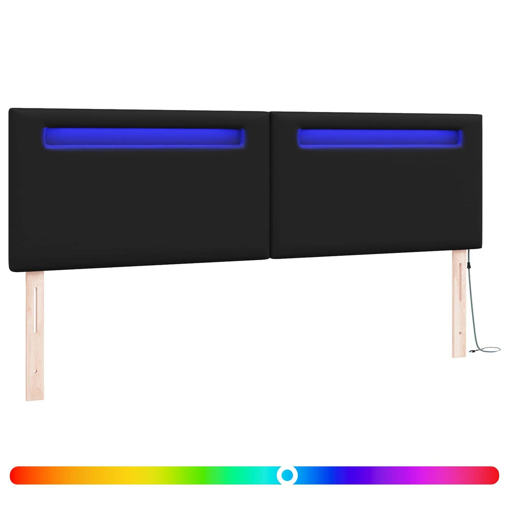 LED Kopfteil Schwarz 180cm
