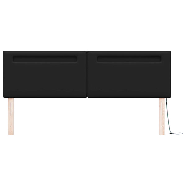 LED Kopfteil Schwarz 180cm