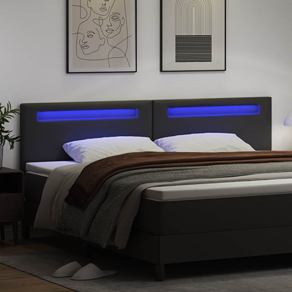 LED Kopfteil Schwarz 200 cm