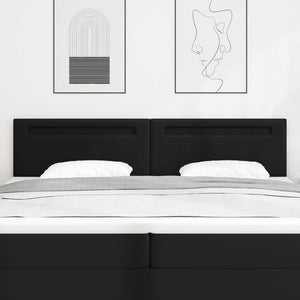 LED Kopfteil Schwarz 200 cm