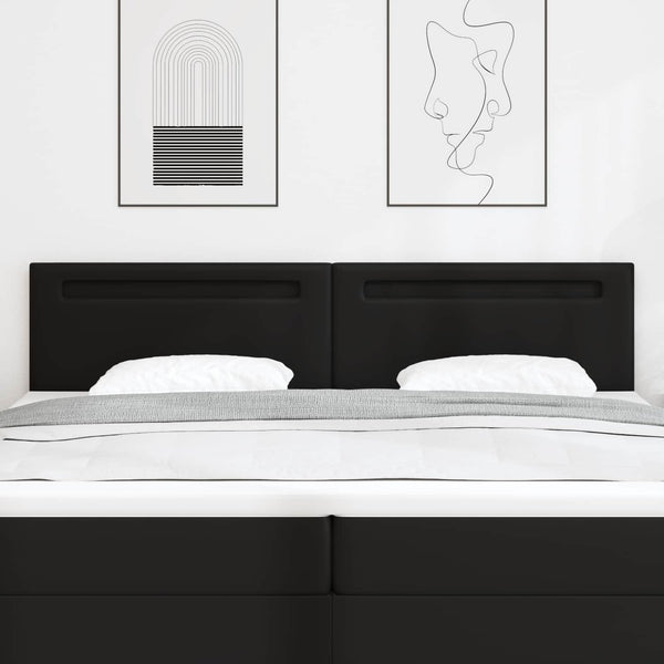 LED Kopfteil Schwarz 200 cm