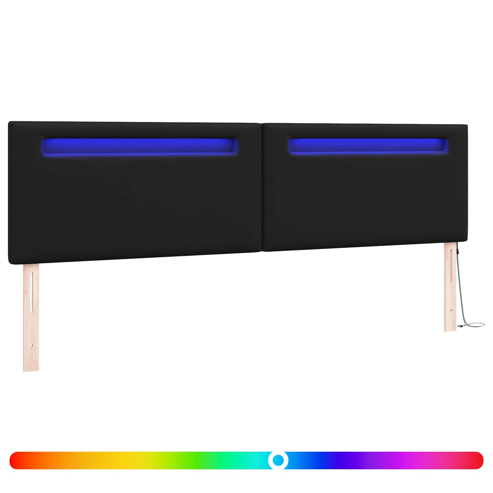 LED Kopfteil Schwarz 200 cm