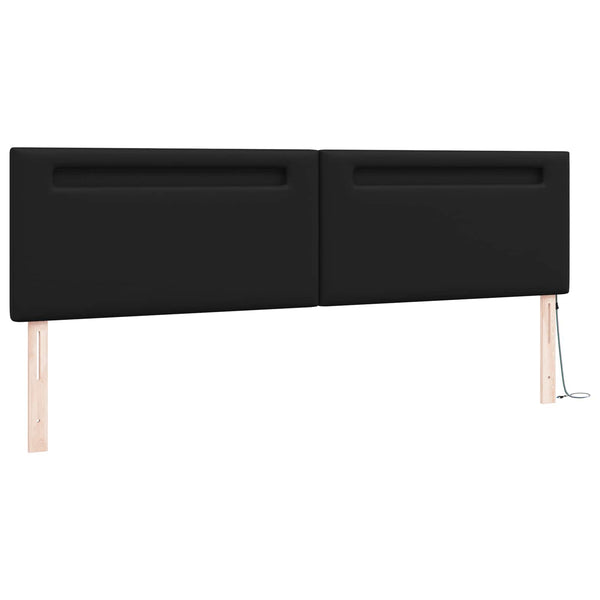 LED Kopfteil Schwarz 200 cm