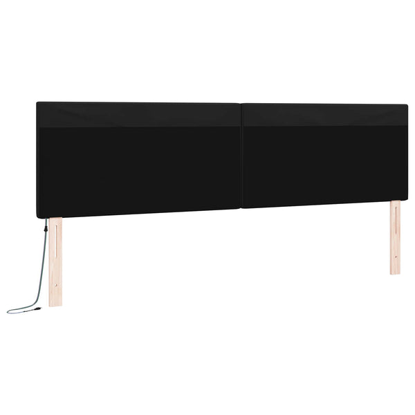 LED Kopfteil Schwarz 200 cm