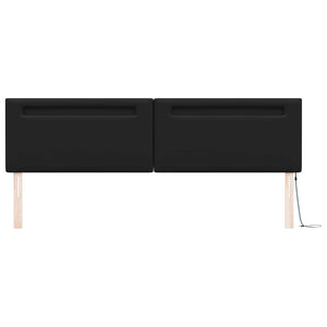 LED Kopfteil Schwarz 200 cm