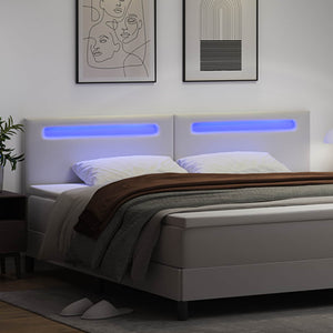 LED Kopfteil Weiß 200 cm