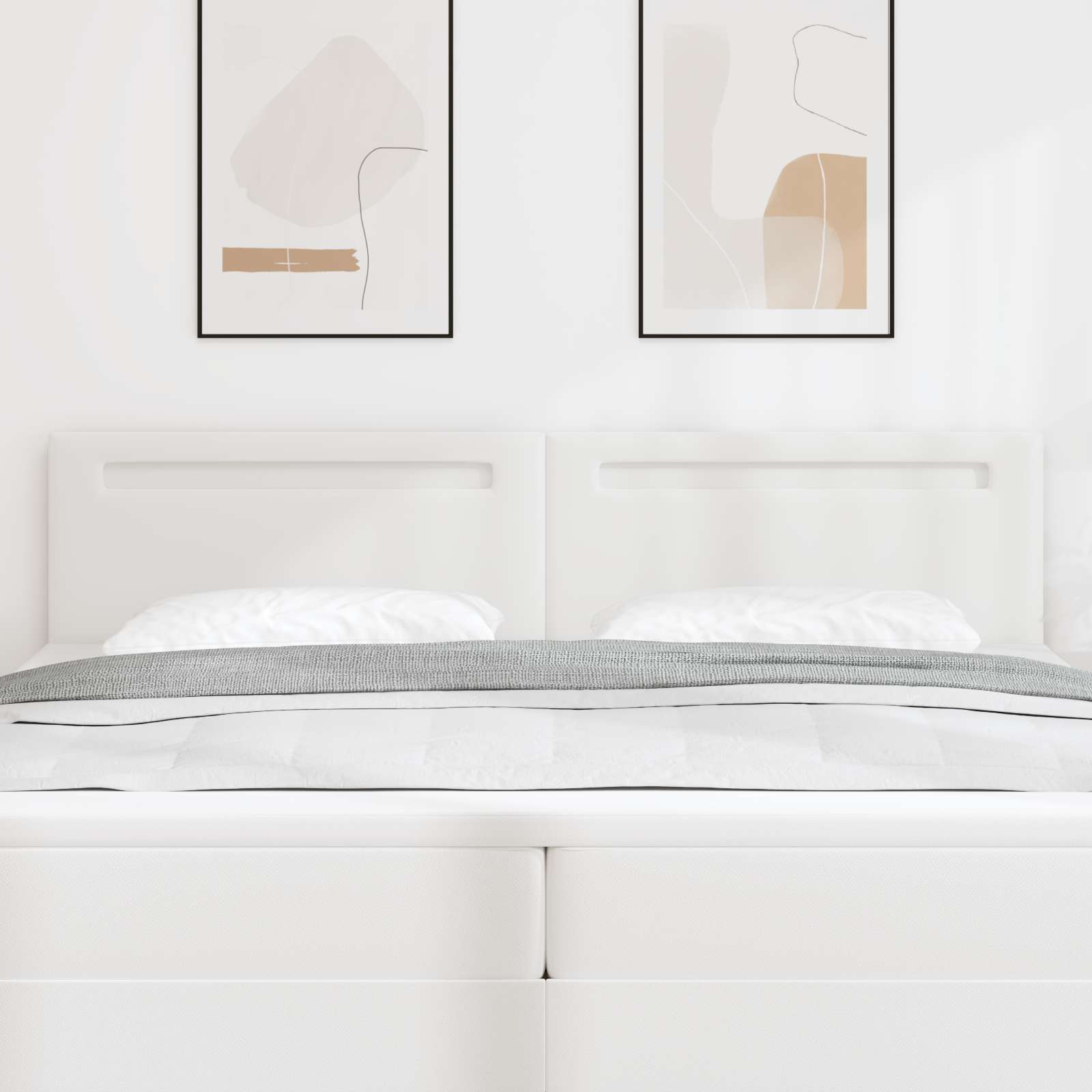 LED Kopfteil Weiß 200 cm