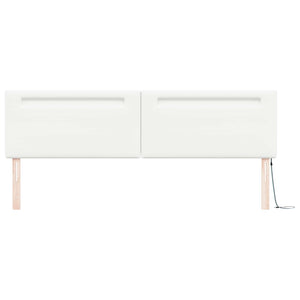 LED Kopfteil Weiß 200 cm