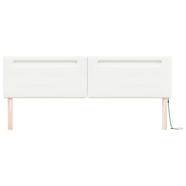 LED Kopfteil Weiß 200 cm