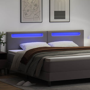 LED Kopfteil Grau 200 cm