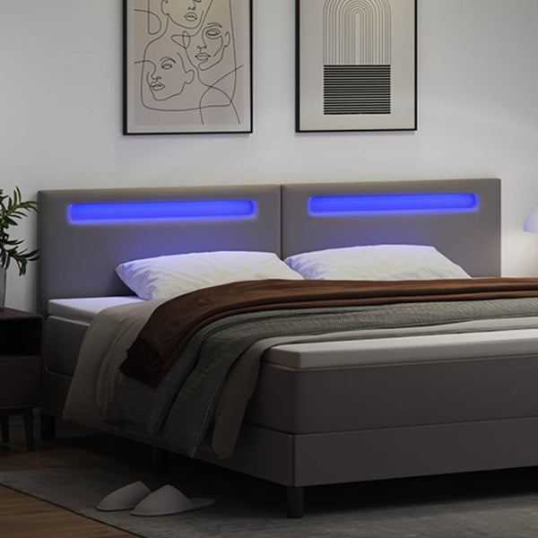 LED Kopfteil Grau 200 cm