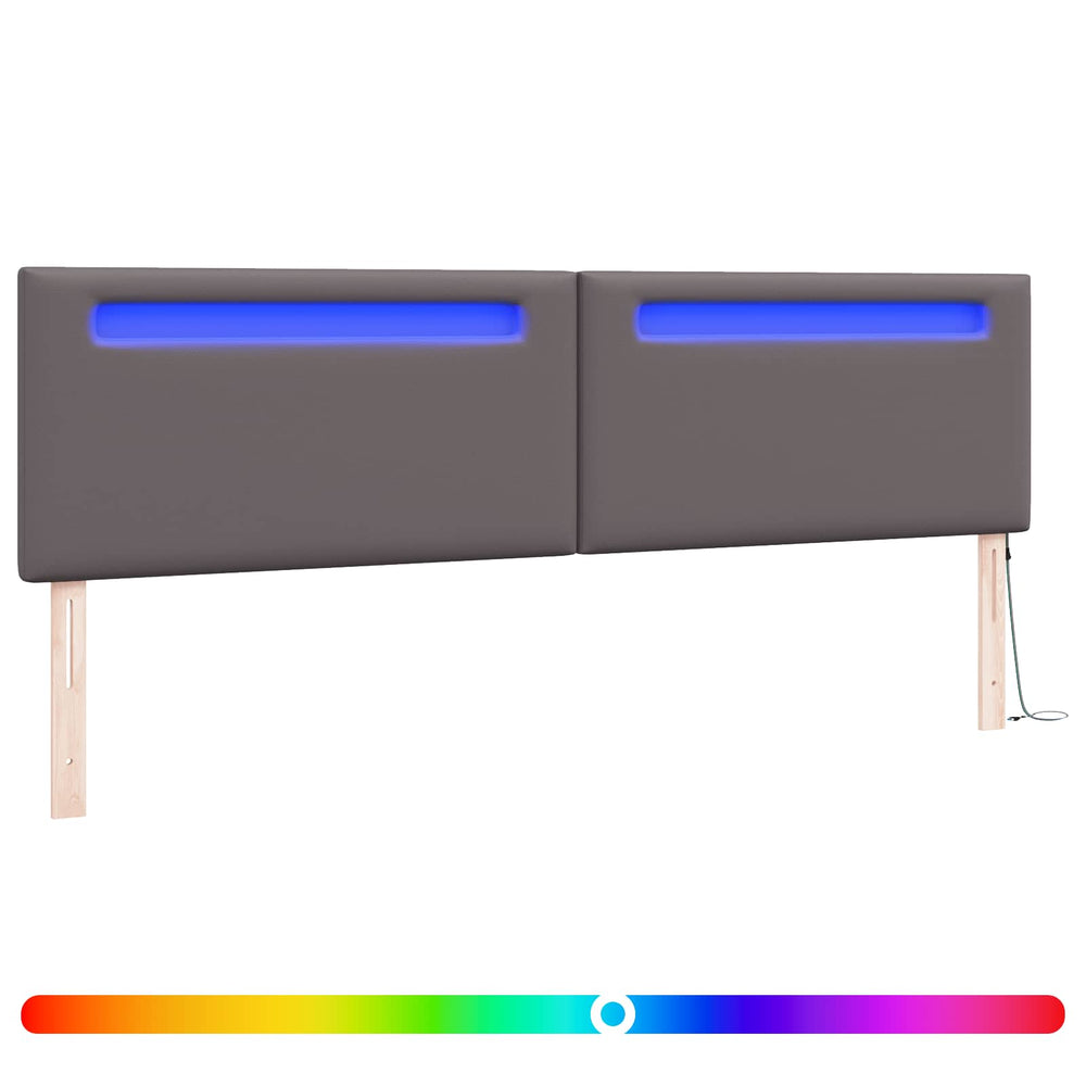 LED Kopfteil Grau 200 cm